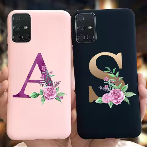 A51 Cute Letters Phone Case For Samsung Galaxy A51 Cover SM-A515F Slim Frosted Shield Matte Fundas F