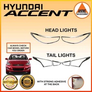 Garnish Cover For Hyundai Accent 2019 2020 2021 2022 Model Chrome / Hyundai Accent Car Accessories