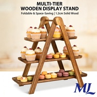 ✨ML✨Wood 3 Tier Serving Tray Three Tiered Serving Stand, Rectangle Serving Platter Wooden Farmhouse 