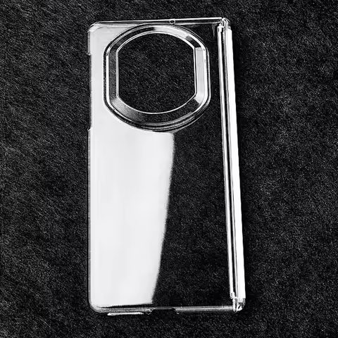 Hard Transparent with Magnetic Pivotal Hinge Phone Case For Huawei Mate X7 mate X6 X5 X3 Lens Protec