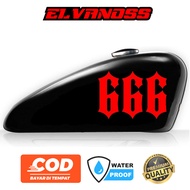 CUSTOM MOTORCYCLE TANK Sticker 666 Decal Vinyl Sticker