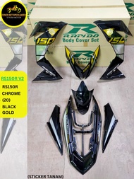 HONDA RS150 RS150R V1/V2 CHROME STICKER HIJAU LUMUT RAPIDO BODY COVER SET (STICKER TANAM)