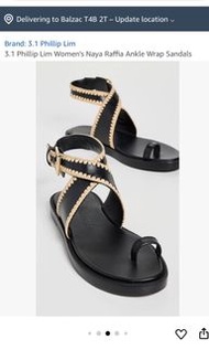 3.1 Phillip Lim Naya Raffia Ankle Wrap Sandals 拉菲草涼鞋