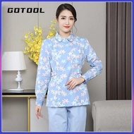 【GOTOOL】Scrub suit baju medical Nurse uniform women thin beauty dean sleeve winter housekeeping doctor oral dentistry confinement club work clothes