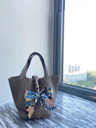 Hermes picotin 18 大象灰銀扣 etoupe