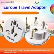 eatopyourb6] 1Pcs High Quality Universal AU US UK CN To EU KR Wall Soet EU Plug Adapter 16A 250V Tra