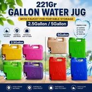 221Gr Gallon Water Jug With Faucet For Portable Storage 2.5Gallon-10 Liters / 5Gallon-20 Liters