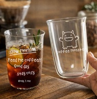 咖啡廳推薦!客製ins玻璃杯冰美式咖啡杯耐熱高硼硅玻璃杯訂製