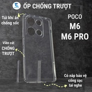 Poco M6 Pro 4G anti-slip, transparent, high-quality silicone case protects the phone shark case