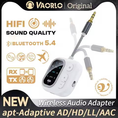 aptX Bluetooth Audio Transmitter Receiver 3.5MM AUX aptX-Adaptive AD/HD/LL AAC HiFi Multipoint Wirel