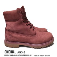 sepatu boots waterproof wanita kulit timberland original second siz 39