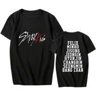 Men's cotton T-shirt Stray Kids Merch Tshirt Skz Support Shirt Jisung Felix Hyunjin Minho Changbin T