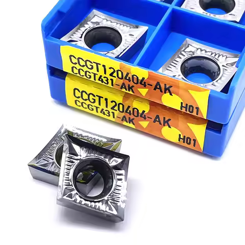 CCGT060204 CCGT09T304 CCGT120402 AK H01 CNC Turning Inserts For Aluminum Copper Wood Carbide Aluminu