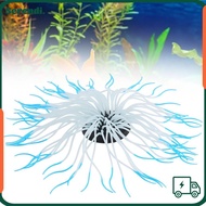 SERENDI Silicone Coral Ornament, Luminous Feature Suction Cup Artificial Sea Anemone, Ornamental Dec