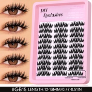 LASVIREY DIY Lash Clusters Fluffy Thick Cluster Lashes Mixed Tray Individual Eyelashes Full Set Faux