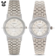 TIMEX TW00PR232 Pair Couple Lover Analog Watch Quartz SS Bracelet Silver *Original