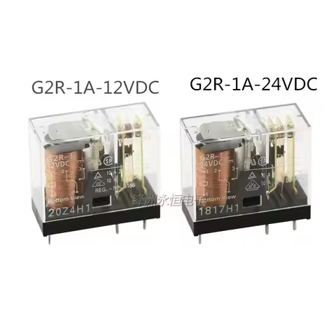 2PCS/LOT Power Relay G2R-1A-12VDC 24VDC 4PIN 10A A Group Of Normally Open G2R-1A-E-12VDC 24VDC 6PIN 