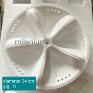 Pulsator Mesin Cuci SHARP 1 Tabung diameter 34 cm as gigi 11 / Pully Stator Pencuci / Sparepart Onderdil Alat Mesin Cuci / Baling Baling Mesin Cuci Sharp