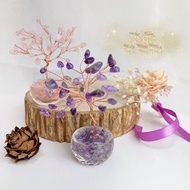 招財/貴人/開運-粉晶、黃水晶、紫水晶聚寶樹