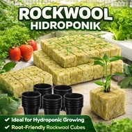 Ready to Use Rockwool Hidroponik + Net Pot | Hydroponic Planting Media Set