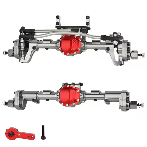 AX90060 90046 90047 Red/Black/Silver 1/10 Portal Axle With Gear for Axial SCX10 II RC Crawler Rock R