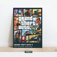 GTA GAME WOODEN POSTER | BLOCK FRAME | GTA GAME POSTER | WALL DECORATIONS