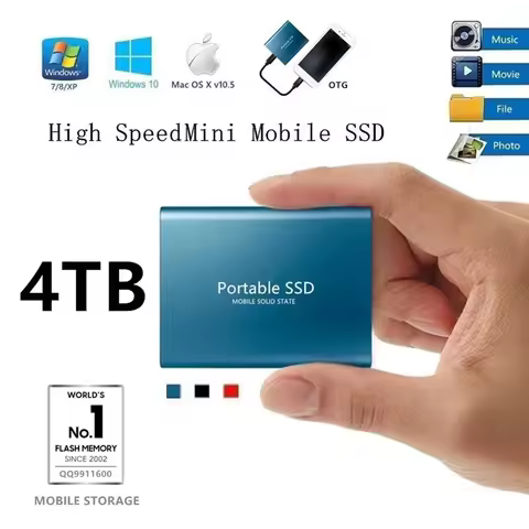 USB 3.14TB SSD External Hard Drive Mobile Solid State Hard Disk for Desktop Mobile Phone Laptop High