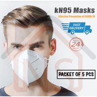 KN95 Face Masks for Adults (PACKET OF 5 PCS) / KN95 Filter Masks / Dust Masks / N95 Masks