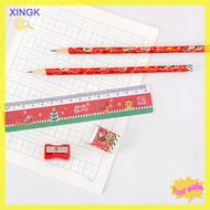 XINGK 5Pcs set Cartoon Christmas Stationery Kids Writing Tools Drawing Pencil Eraser For Girls Gift Office School Supplies Student Stationery