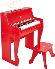 Hape E0630 Learn with Lights Piano and Stool, Red