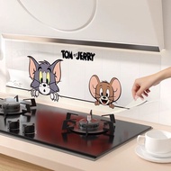 Cat and Mouse Transparent Kitchen Waterproof Oil-Proof Stickers Kitchen Wall Self-Adhesive Decorative Wallpaper High Tem