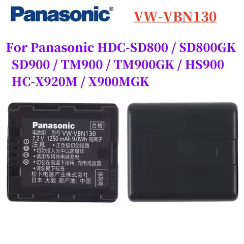 Original Battery VW-VBN130 VBN130 for Panasoinc HDC-SD800 SD800GK SD900 TM900 TM900GK HS900 HC-X920M