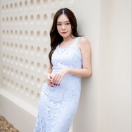 RMVcollection ชุดเดรสลูกไม้ รุ่น Keira Crochet Dress สี BLUE