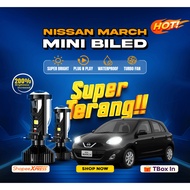 H4 Mini Biled Projector Projector Car LED Light Super Bright White T9 PNP Nissan March