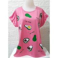 Jumbo Kimono T-Shirt with Avocado Motif - AF711