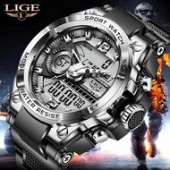 LIGE digital watch men watches Multi Function Fashion Electronic Digital Luminous Waterproof Sports watches for men seiko watches for men