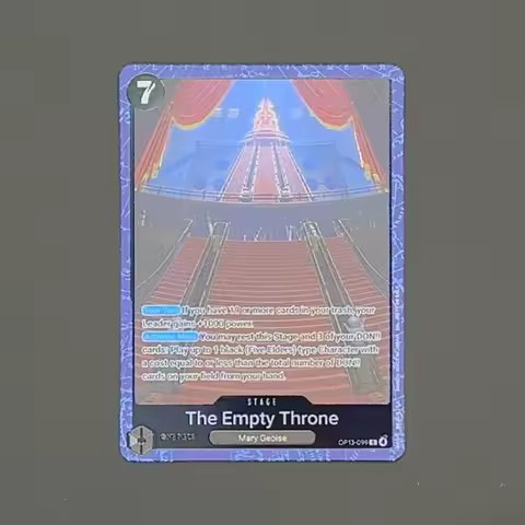 One Piece TCG English Stage Card The Empty Throne Imu Deck Card OP13-099 Foiled Textured Card Black 