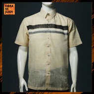 Obra ni Juan Inno fit (Regular Fit) Polo Barong With Print -Natural (OJB513)