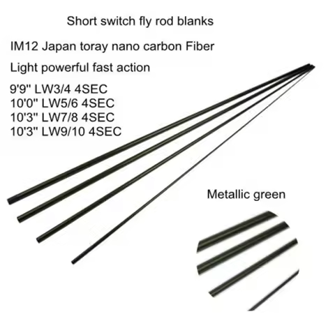 NEW Aventik All Times IM12 Nano Carbon Fiber Short Switch Fly Rods Blanks Fast Action Fishing Rod Bl