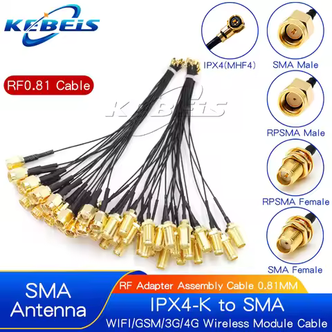 5PCS RP-SMA to U.FL IPX4 MHF4 Pigtail Cable Antenna for NGFF M.2 9260 9560 8265 NGW with Antennas fo
