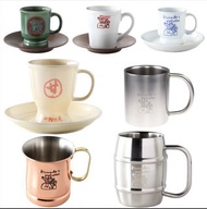 🐧Komeda's Coffee コメダ珈琲店 珈琲杯連碟 有田焼・磁器套裝, 18-8 不鏽鋼 珈琲杯, 銅 珈琲杯✈️日本代拍/代購🐧龍店