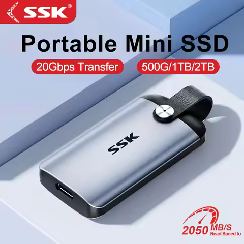 SSK Portable SSD External hard disk SSD External Mobile Solid State Drives 2000MB/s Type-C External 