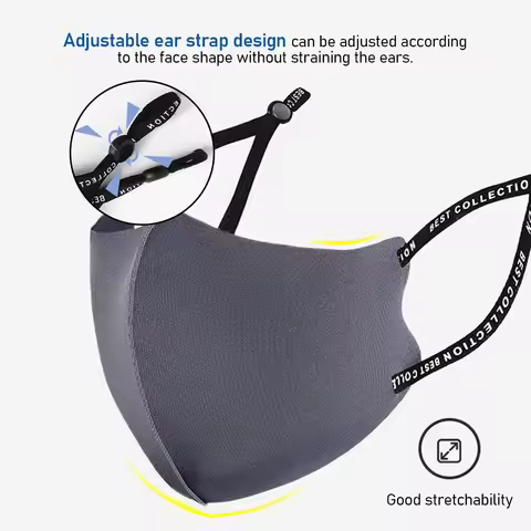 Cool Silk Cotton Face Mouth Mask for Man Woman Washable Reusable Anti Dust Windproof Mouth-muffle Ma