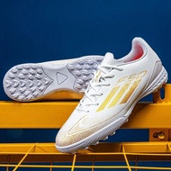 ใหม่ F50 รองเท้าฟุตบอลสําหรับชายการฝึกอบรม Tacks สั้น TF เด็กนักเรียนการแข่งขันผู้ใหญ่ยาว Tacks กีฬา