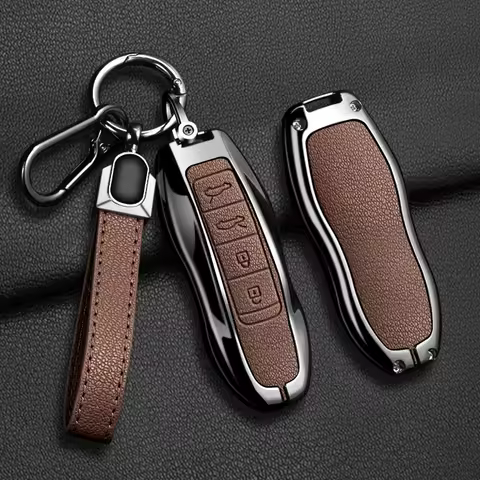 Metal Car Key Case Cover For Porsche Cayenne 958 911 Lepin 996 Macan Boxster Panamera 997 944 924 Pa