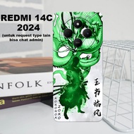 CC5 Flexible rubber softcase/ for REDMI 14C 2024 one piece character Motif Latest REDMI 14C/case RED