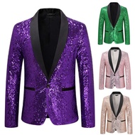 2024 Autumn Winter New Style Shiny Special Effects Jacket Daigou Special Offer Men's Sequin Suit Sui