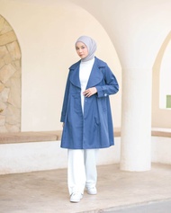 Baju Muslim Kekinian Elegan Murah Perempuan Terbaru Vimala Coat Khaki