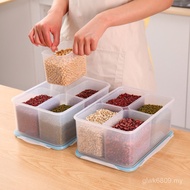 8L Capacity Plastic Fresh-keeping Box Compartment Sealed Storage Portable Large Grain Box with Porta
