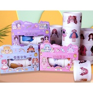 With Beautiful princess, girl decoration materials, cute cartoon characters for children, dressed up